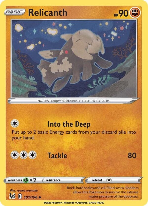 Relicanth 101/196 Reverse Holofoil SWSH11: Lost Origin