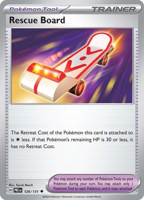 Rescue Board 126/131 Reverse Holofoil SV: Prismatic Evolutions