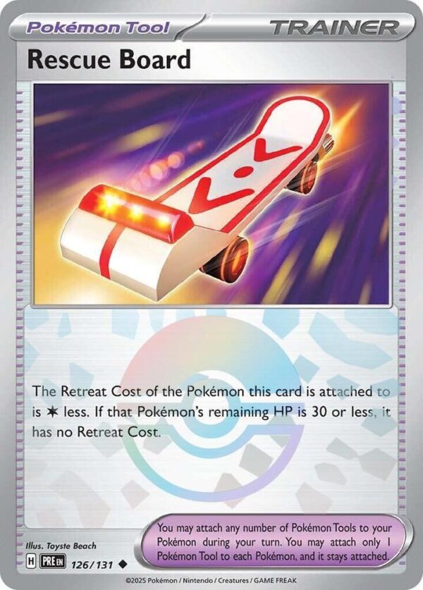 Rescue Board (Poke Ball Pattern) 126/131 Holofoil SV: Prismatic Evolutions