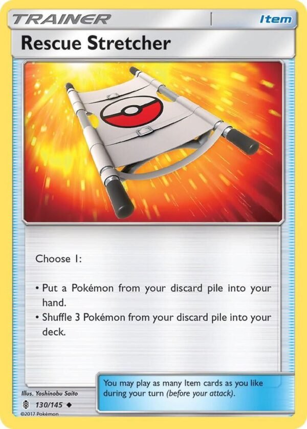 Rescue Stretcher 130/145 Reverse Holofoil SM – Guardians Rising Rescue Stretcher 130/145 Reverse Holofoil SM – Guardians Rising