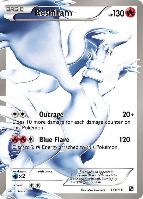 Reshiram (113 Full Art) 113/114 Holofoil Black and White