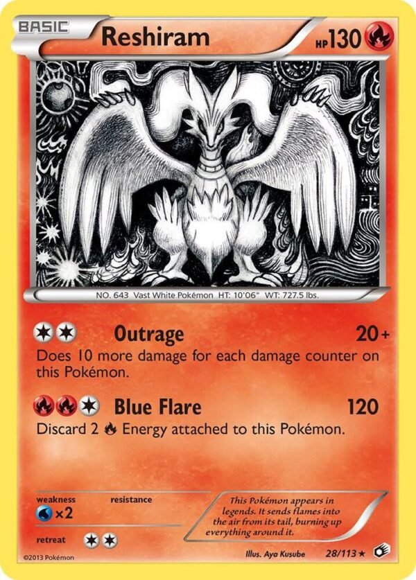 Reshiram 28/113 Holofoil Legendary Treasures Reshiram 28/113 Holofoil Legendary Treasures