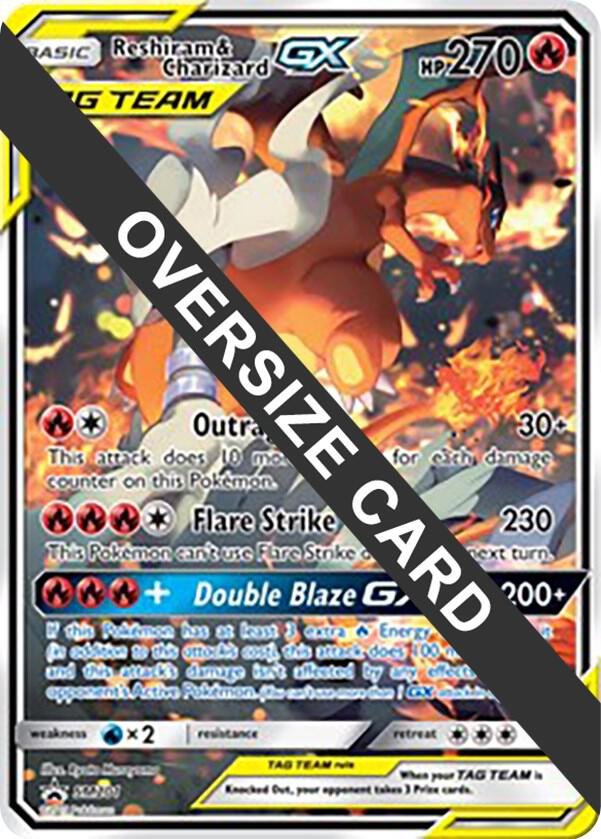 Reshiram & Charizard GX SM201 Holofoil Jumbo Cards