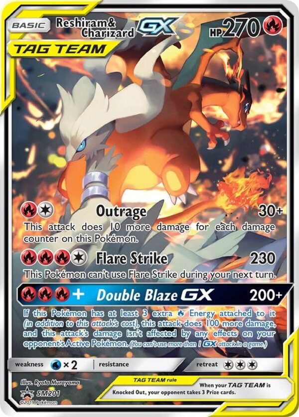 Reshiram & Charizard GX SM201 Holofoil SM Promos