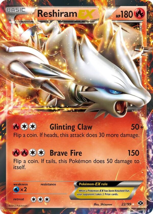 Reshiram EX 22/99 Holofoil Next Destinies Reshiram EX 22/99 Holofoil Next Destinies