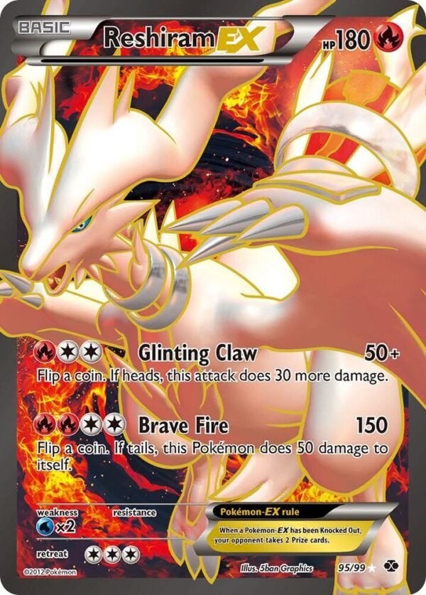 Reshiram EX (95 Full Art) 95/99 Holofoil Next Destinies