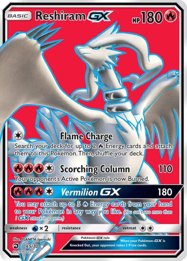 Reshiram GX (Full Art) 65/70 Holofoil Dragon Majesty