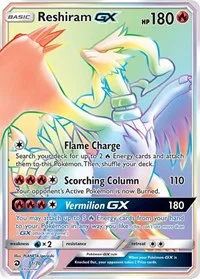 Reshiram GX (Secret) | 71/70 | Holofoil | Dragon Majesty