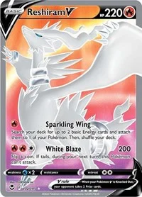 Reshiram V (Full Art) | 172/195 | Holofoil | SWSH12: Silver Tempest