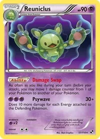 Reuniclus | 57/114 | Reverse Holofoil | Black and White