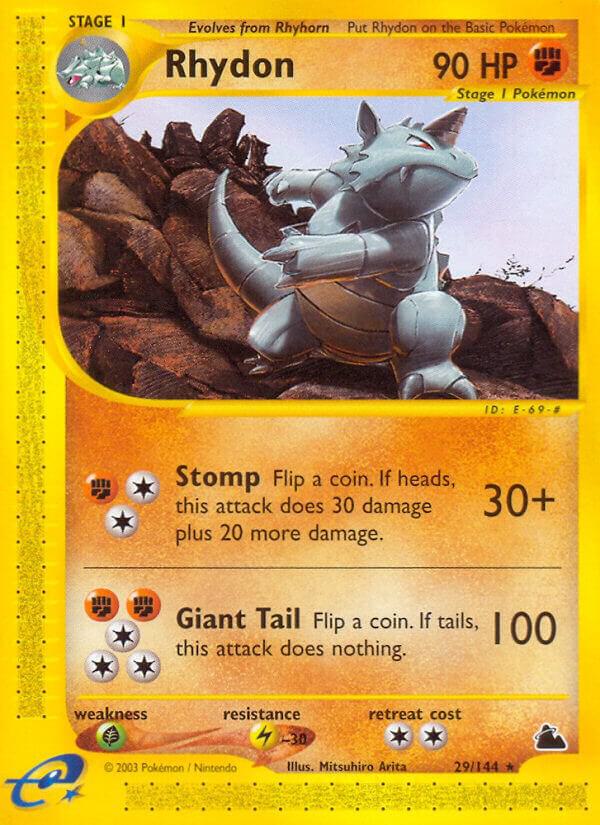 Rhydon (29) 029/144 Reverse Holofoil Skyridge