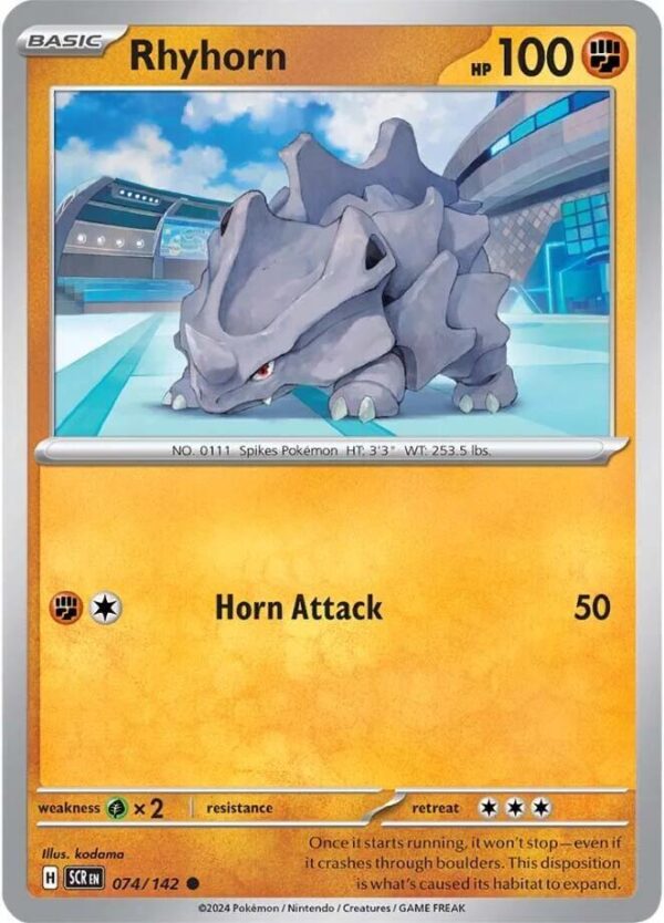 Rhyhorn 074/142 Normal SV07: Stellar Crown Rhyhorn 074/142 Normal SV07: Stellar Crown