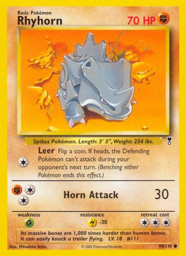 Rhyhorn 090/110 Reverse Holofoil Legendary Collection Rhyhorn 090/110 Reverse Holofoil Legendary Collection