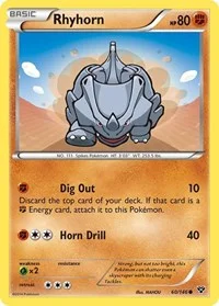 Rhyhorn | 60/146 | Reverse Holofoil | XY Base Set Rhyhorn | 60/146 | Reverse Holofoil | XY Base Set