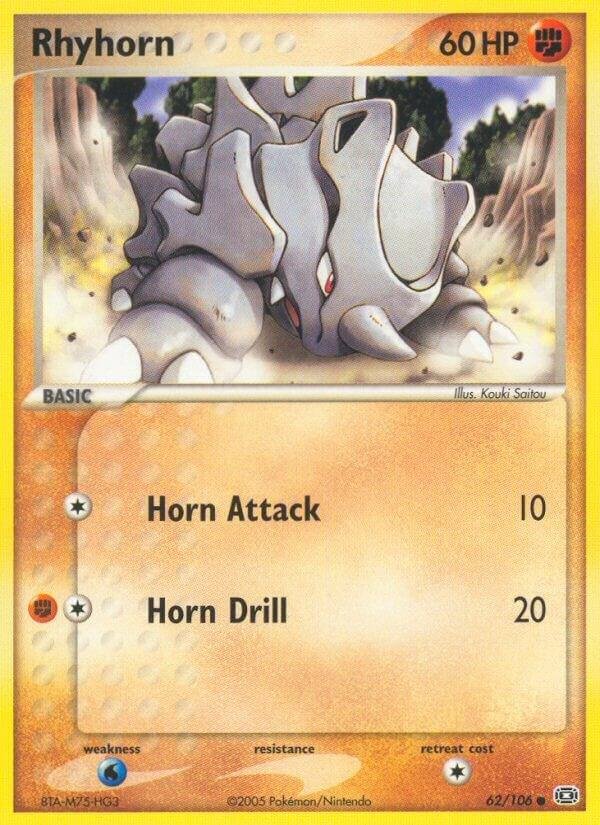 Rhyhorn 62/106 Reverse Holofoil Emerald Rhyhorn 62/106 Reverse Holofoil Emerald