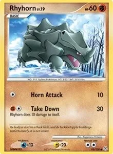 Rhyhorn | 95/130 | Reverse Holofoil | Diamond and Pearl