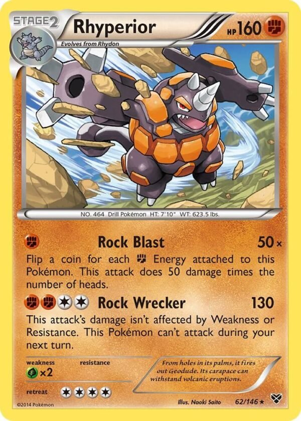 Rhyperior 62/146 Reverse Holofoil XY Base Set