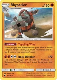 Rhyperior | 67/147 | Holofoil | SM - Burning Shadows