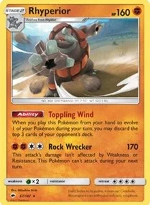 Rhyperior | 67/147 (SM Burning Shadows) | 067/147 | Normal | Deck Exclusives