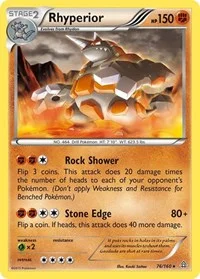 Rhyperior | 76/160 | Reverse Holofoil | XY - Primal Clash