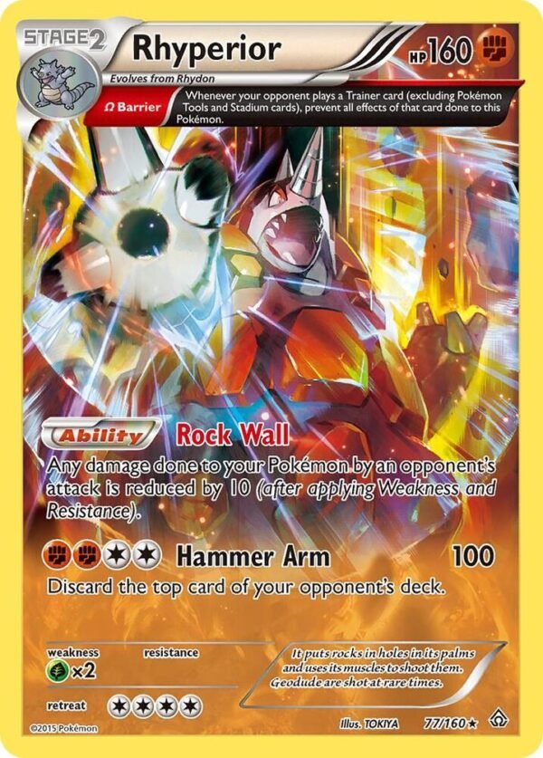 Rhyperior (Omega) 77/160 Reverse Holofoil XY – Primal Clash Rhyperior (Omega) 77/160 Reverse Holofoil XY – Primal Clash