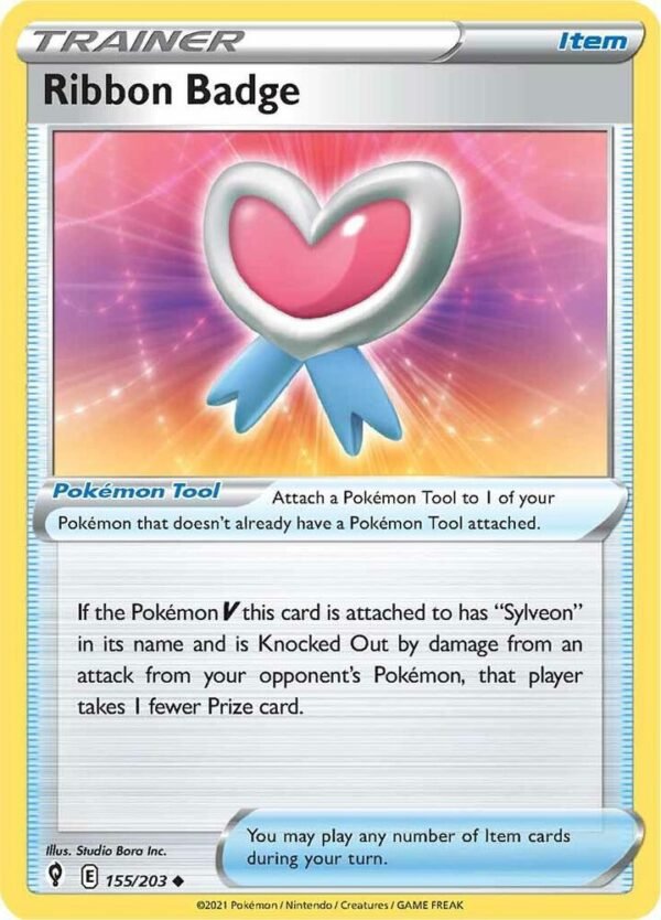 Ribbon Badge 155/203 Reverse Holofoil SWSH07: Evolving Skies Ribbon Badge 155/203 Reverse Holofoil SWSH07: Evolving Skies