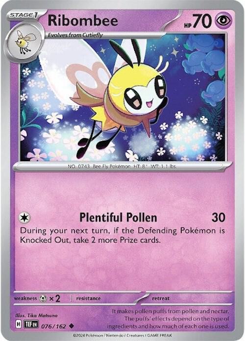 Ribombee 076/162 Reverse Holofoil SV05: Temporal Forces Ribombee 076/162 Reverse Holofoil SV05: Temporal Forces