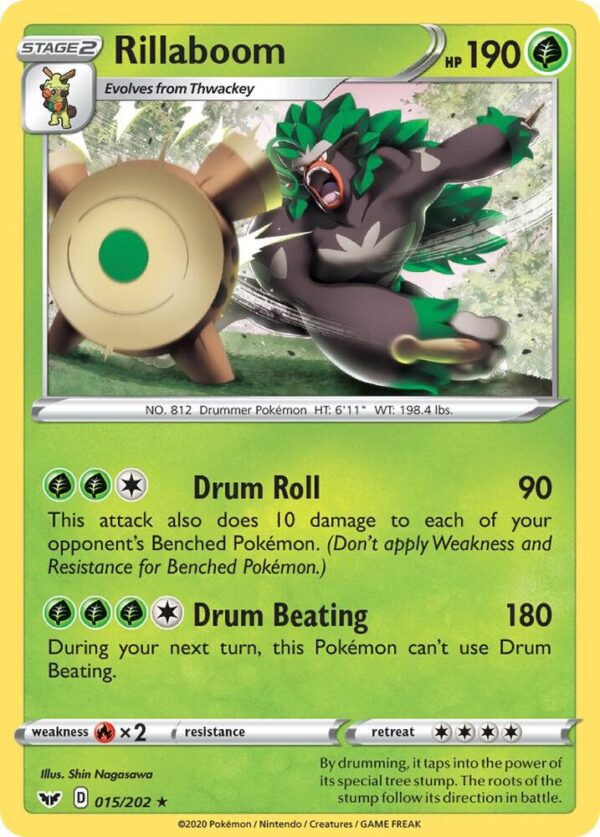 Rillaboom (015) 015/202 Normal SWSH01: Sword & Shield Base Set