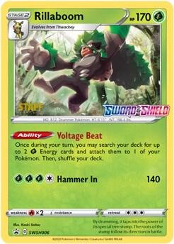 Rillaboom SWSH006 (Prerelease) [Staff] Holofoil SWSH: Sword & Shield Promo Cards