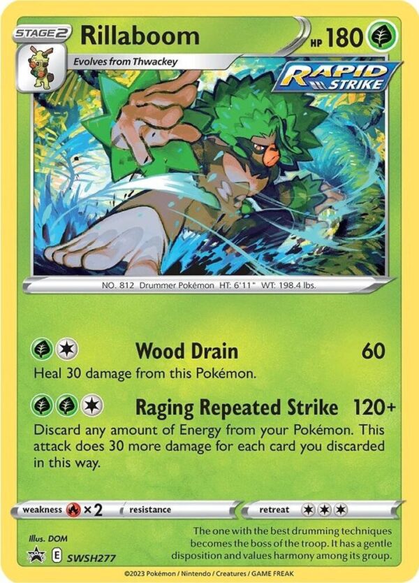 Rillaboom SWSH277 Holofoil SWSH: Sword & Shield Promo Cards