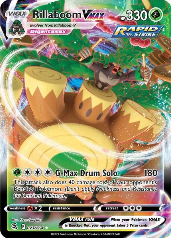 Rillaboom VMAX 023/264 Holofoil SWSH08: Fusion Strike