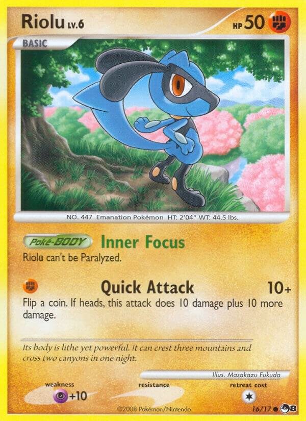 Riolu 016/017 Reverse Holofoil POP Series 8 Riolu 016/017 Reverse Holofoil POP Series 8