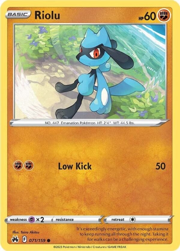 Riolu 071/159 Reverse Holofoil Crown Zenith Riolu 071/159 Reverse Holofoil Crown Zenith