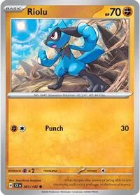 Riolu | 081/142 | Reverse Holofoil | SV07: Stellar Crown Riolu | 081/142 | Reverse Holofoil | SV07: Stellar Crown