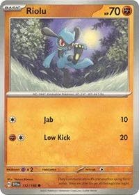 Riolu | 112/198 | Reverse Holofoil | SV01: Scarlet & Violet Base Set Riolu | 112/198 | Reverse Holofoil | SV01: Scarlet & Violet Base Set