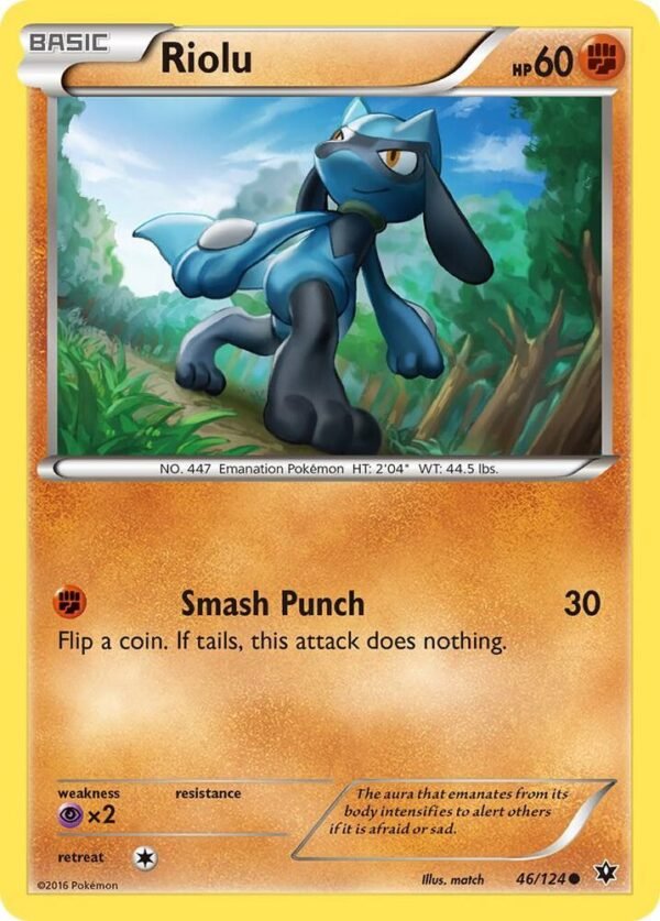 Riolu (46) 46/124 Reverse Holofoil XY – Fates Collide Riolu (46) 46/124 Reverse Holofoil XY – Fates Collide