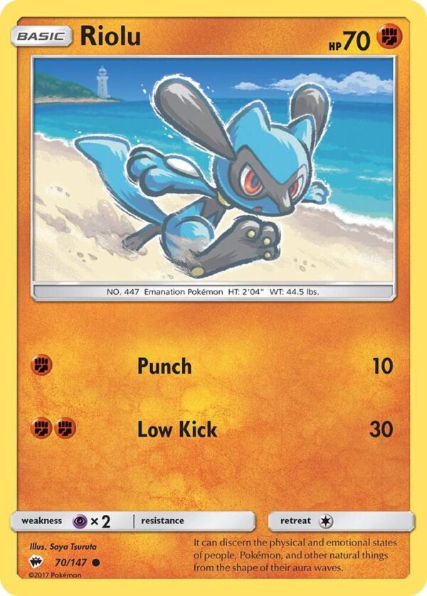 Riolu 70/147 Normal SM – Burning Shadows
