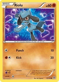 Riolu (75) | 75/135 | Reverse Holofoil | Plasma Storm