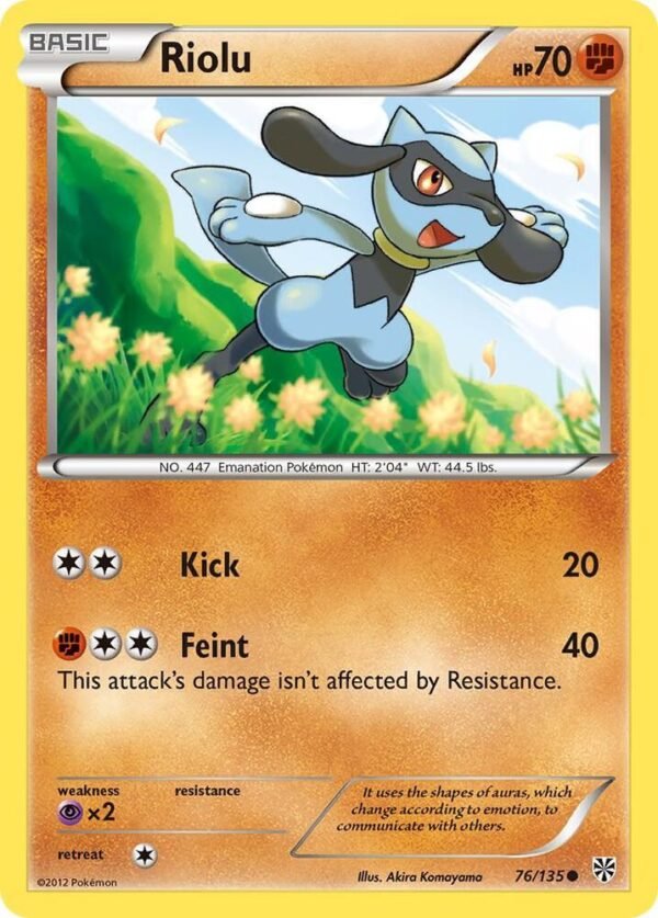 Riolu (76) 76/135 Reverse Holofoil Plasma Storm
