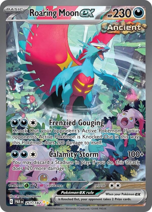 Roaring Moon ex 251/182 Holofoil SV04: Paradox Rift Roaring Moon ex 251/182 Holofoil SV04: Paradox Rift