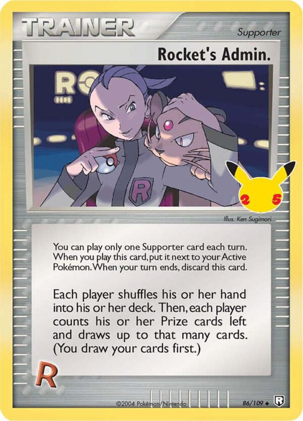 Rocket’s Admin. 86/109 Holofoil Celebrations: Classic Collection Rocket’s Admin. 86/109 Holofoil Celebrations: Classic Collection