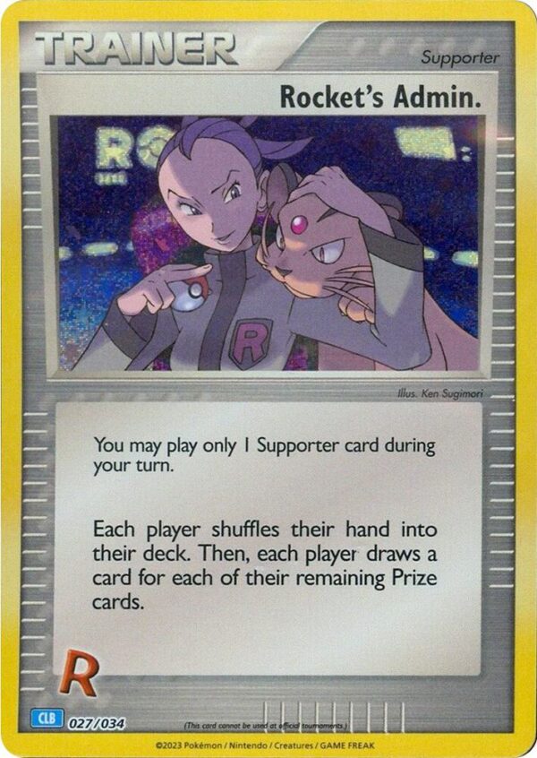 Rocket’s Admin. (CLB) 027/034 Holofoil Trading Card Game Classic