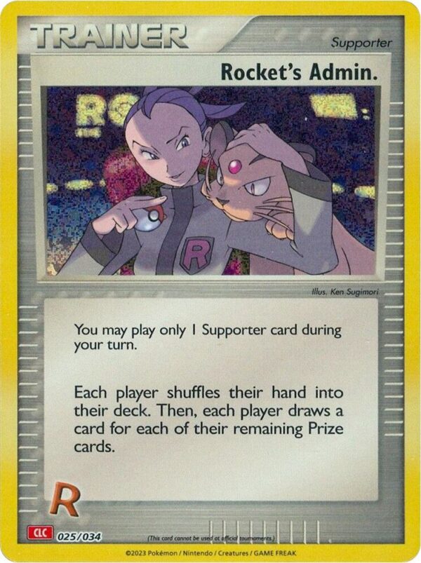 Rocket’s Admin. (CLC) 025/034 Holofoil Trading Card Game Classic