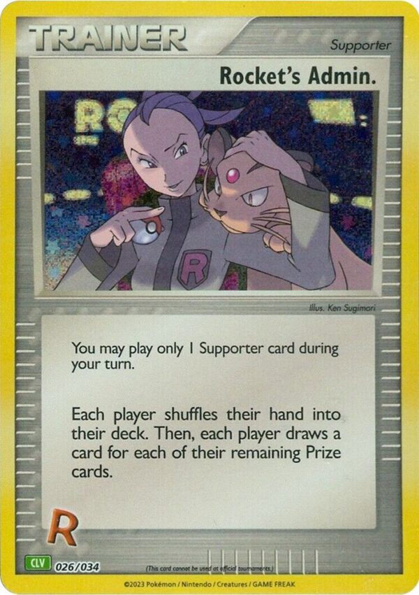 Rocket’s Admin. (CLV) 026/034 Holofoil Trading Card Game Classic