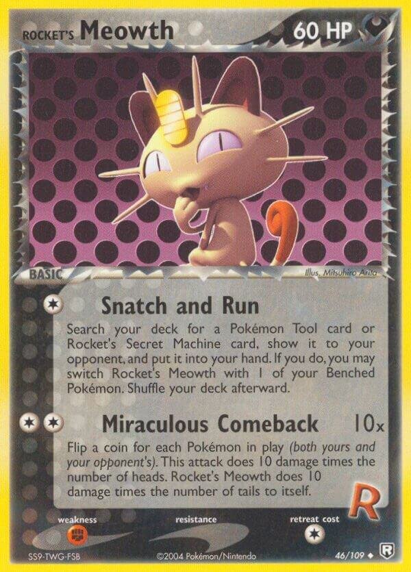Rocket’s Meowth 46/109 Reverse Holofoil Team Rocket Returns Rocket’s Meowth 46/109 Reverse Holofoil Team Rocket Returns