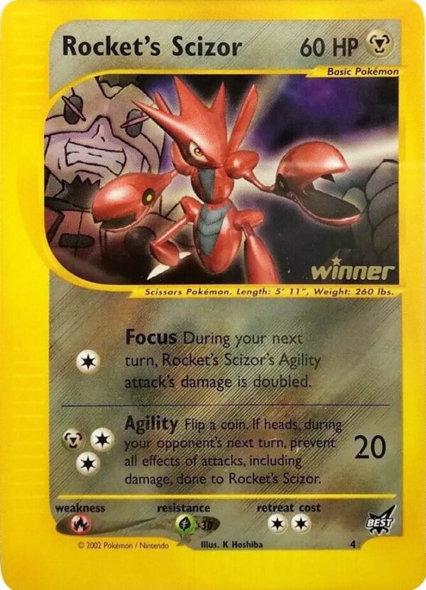 Rocket’s Scizor 4 [Winner] 004/009 Normal Best of Promos