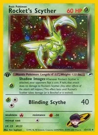 Rocket's Scyther | 013/132 | 1st Edition Holofoil | Gym Heroes Rocket's Scyther | 013/132 | 1st Edition Holofoil | Gym Heroes