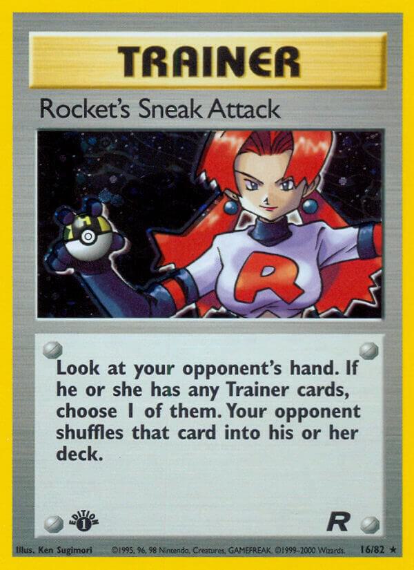 Rocket’s Sneak Attack (16) 16/82 1st Edition Holofoil Team Rocket