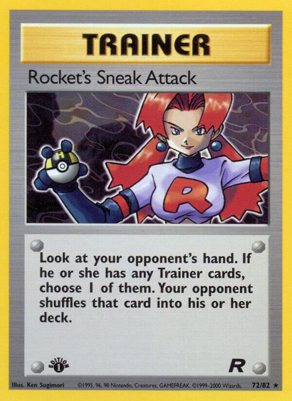 Rocket’s Sneak Attack (72) 72/82 1st Edition Team Rocket Rocket’s Sneak Attack (72) 72/82 1st Edition Team Rocket