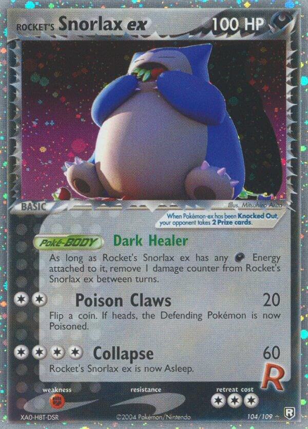 Rocket’s Snorlax ex 104/109 Holofoil Team Rocket Returns